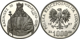Nickel Probe Coins
POLSKA / POLAND / POLEN / PATTERN / PRL / PROBE / SPECIMEN

PRL. PROBA / SPECIMEN Nickel 1.000 zlotych 1987 Kazimierz III Wielki...