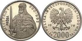 Nickel Probe Coins
POLSKA / POLAND / POLEN / PATTERN / PRL / PROBE / SPECIMEN

PRL. PROBA / SPECIMEN Nickel 2000 zlotych 1979 – Mieszko I – półpost...