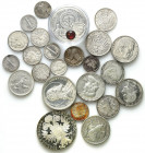 World coins sets
World - Poland, USA, Hungary, Germany, Lithuania, Niue, silver coins, set of 24 

Zróżnicowany zestaw zawiera 23 monety srebrne i ...
