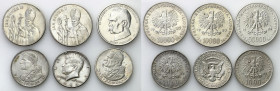 Coins Poland People Republic (PRL)
POLSKA / POLAND / POLEN / POLOGNE / POLSKO

Polska, USA. Coins silver, set 6 coins 

Zróżnicowany zestaw monet...