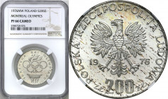 Coins Poland People Republic (PRL)
POLSKA / POLAND / POLEN / POLOGNE / POLSKO

PRL. 200 zlotych 1976 Igrzyska XXI Olimpiady - Stempel Lustrzany - N...