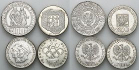Coins Poland People Republic (PRL)
POLSKA / POLAND / POLEN / POLOGNE / POLSKO

PRL. 100 zlotych 1966 i 3 x 200 zlotych 1974-1976, set 4 coins 

M...