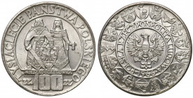 Coins Poland People Republic (PRL)
POLSKA / POLAND / POLEN / POLOGNE / POLSKO

PRL. 100 zlotych 1966 Mieszko i Dąbrówka - Millenium 

Piękny egze...
