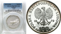 Coins Poland People Republic (PRL)
POLSKA / POLAND / POLEN / POLOGNE / POLSKO

PRL. 100 zlotych 1979 Ryś PCGS PR67 DCAM (2 MAX) 

Piękny egzempla...