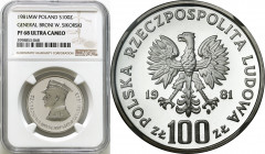 Coins Poland People Republic (PRL)
POLSKA / POLAND / POLEN / POLOGNE / POLSKO

PRL. 100 zlotych 1981 Sikorski NGC PF68 ULTRA CAMEO 

Piękny, menn...