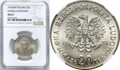 Coins Poland People Republic (PRL)
POLSKA / POLAND / POLEN / POLOGNE / POLSKO

PRL. 20 zlotych 1976 Marceli Nowotko NGC MS67 (MAX) 

Najwyższa no...