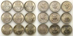 Coins Poland People Republic (PRL)
POLSKA / POLAND / POLEN / POLOGNE / POLSKO

PRL. 20 zlotych 1973-1976, set 9 coins 

Zdecydowana większość mon...