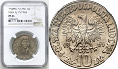 Coins Poland People Republic (PRL)
POLSKA / POLAND / POLEN / POLOGNE / POLSKO

PRL. 10 zlotych 1965 Mikołaj Kopernik (ze znakiem) NGC MS66 (2MAX) ...
