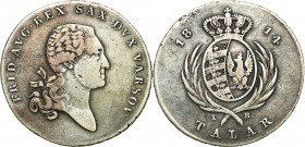 Duchy of Warsaw
POLSKA/ POLAND/ POLEN / POLOGNE / POLSKO

Księstwo Warszawskie. Taler (thaler) 1814 IB, Warsaw 

Aw.: Głowa księcia Fryderyka Aug...