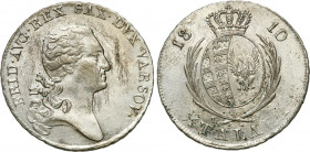 Duchy of Warsaw
POLSKA/ POLAND/ POLEN / POLOGNE / POLSKO

Księstwo Warszawskie. 1/3 talara (2 zlote) 1810 IS, Warsaw - RARE YEAR 

Aw.: Głowa ksi...