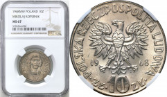 Coins Poland People Republic (PRL)
POLSKA / POLAND / POLEN / POLOGNE / POLSKO

PRL. 10 zlotych 1968 Mikołaj Kopernik NGC MS67 (MAX) 

Najwyższa n...