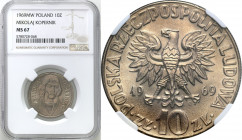 Coins Poland People Republic (PRL)
POLSKA / POLAND / POLEN / POLOGNE / POLSKO

PRL. 10 zlotych 1969 Mikołaj Kopernik NGC MS67 (2MAX) 

Druga najw...