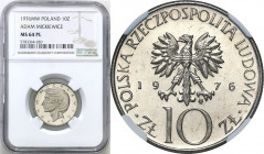 Coins Poland People Republic (PRL)
POLSKA / POLAND / POLEN / POLOGNE / POLSKO

PRL. 10 zlotych 1976 Adam Mickiewicz NGC MS64 PL (Proof like) 

Pi...