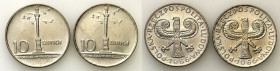 Coins Poland People Republic (PRL)
POLSKA / POLAND / POLEN / POLOGNE / POLSKO

PRL. 10 zlotych 1966 mała kolumna, set 2 coins 

Pięknie zachowane...