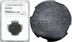 Collection of russian coins
RUSSIA / RUSSLAND / РОССИЯ

Rosja, Peter I. Kopek (kopeck) 1710 МД NGC MS62 BN – BEAUTIFUL 

Pięknie zachowany egzemp...
