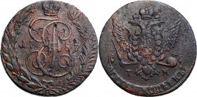 Collection of russian coins
RUSSIA / RUSSLAND / РОССИЯ

Rosja, Catherine II. 5 Kopek (kopeck) 1787 TM, Teodozja – RARITY 

Aw.: Ukoronowany monog...