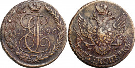 Collection of russian coins
RUSSIA / RUSSLAND / РОССИЯ

Rosja, Catherine II. 5 Kopek (kopeck) 1796 EM, Paul's restrike - RARE 

Aw.: Dwugłowy orz...