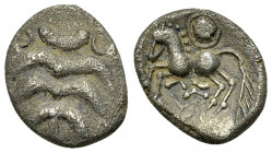 Helvetii AR Büschelquinar, mid 1st century BC