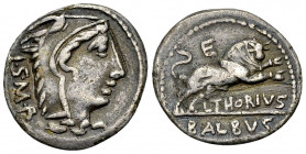 L. Thorius Balbus AR Denarius, 105 BC