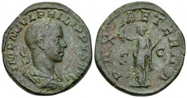Philippus II AE Sestertius, Pax reverse