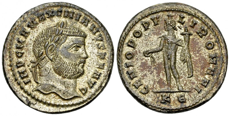 Maximianus Herculius silvered AE Nummus, Cyzicus 

Maximianus Herculius (286-3...