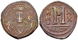 Mauricius Tiberius AE Follis, Theoupolis