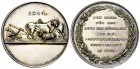 Austria, AR Medaille 1844, Landwirtschaft