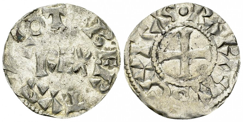 Robert II, AR Denier, Paris 

France, Les Capetiens. Robert II (996-1031). AR ...