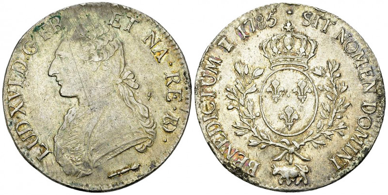 Louis XVI, AR Ecu 1785, Pau 

France, Royaume. Louis XVI. AR Ecu de Béarn aux ...