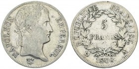 Napoléon I, AR 5 Francs 1808 A, Paris