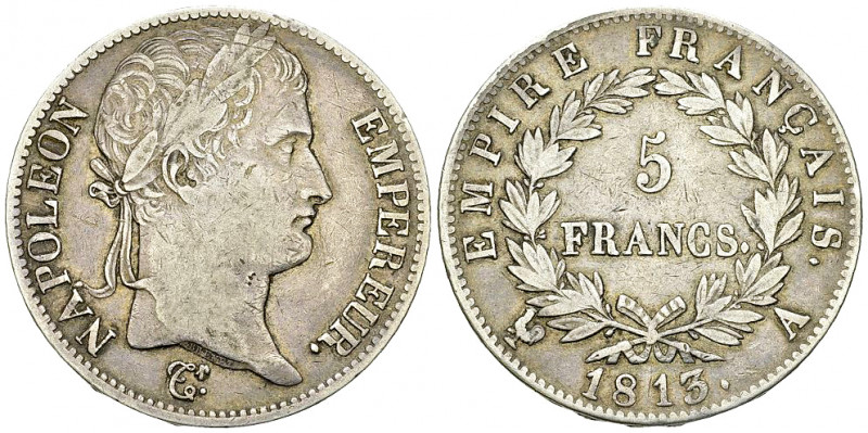 Napoléon I, AR 5 Francs 1813 A, Paris 

France, Premier Empire. Napoléon I. AR...