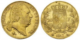 Louis XVIII, AV 20 Francs 1817 A, Paris