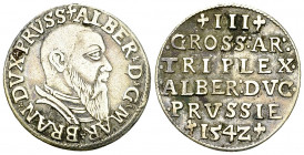 Albrecht von Brandenburg, AR 3-Gröscher 1542, Königsberg