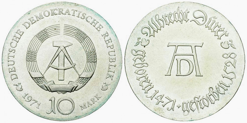 DDR, AR 10 Mark 1971, Dürer 

Deutsche Demokratische Republik. AR 10 Mark 1971...