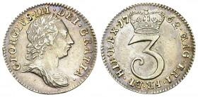 George III AR 3 Pence 1762