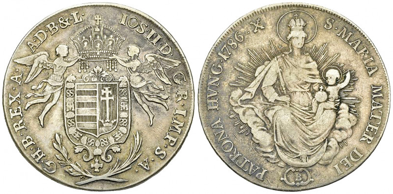 Joseph II AR Taler 1786 B, Kremnitz 

Hungary. Joseph II. AR Taler 1786 B (40 ...