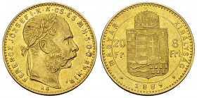 Hungary AV 20 Francs/8 Forint 1889