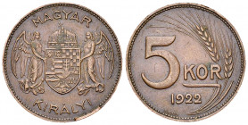 Hungary CU Essai/Pattern 5 Korona 1922