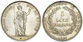 Governo Provvisorio di Lombardia, 5 Lire 1848