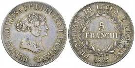 Lucca e Piombino, AR 5 Franchi 1805