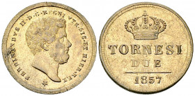 Ferdinando II, CU 2 Tornesi 1857