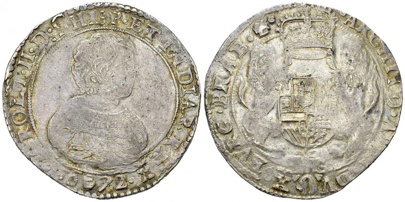 Spanish Netherlands AR Ducaton 1672 

Spanish Netherlands. Brabant. Karl II. A...