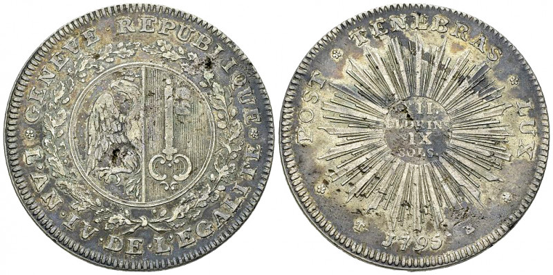 Genf, AR Taler 1795 

Schweiz, Genf /Genève. AR Taler 1795 (29.77 g).
HMZ 2-3...