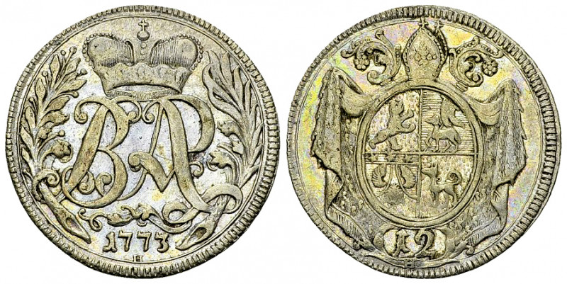 St. Gallen, Abtei, AR 12 Kreuzer 1773 

Schweiz. St. Gallen, Abtei. Beda Angeh...