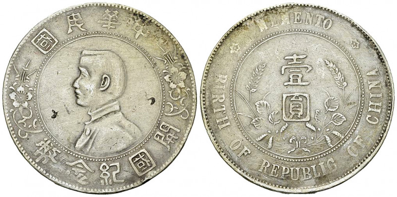 China AR Dollar 1927, Memento 

China, Republic. AR Dollar n.d. (1927) (39 mm,...