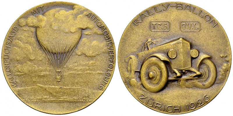 Zürich, AE Medaille 1926, Ballonfuchsjagd 

Luftfahrt-Medaillen. Schweiz, Züri...