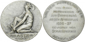 Schweiz, AR Medaille 1927, Mittelholzer/Afrikaflug