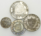 Aargau, Lot von 4 Kantonalmünzen