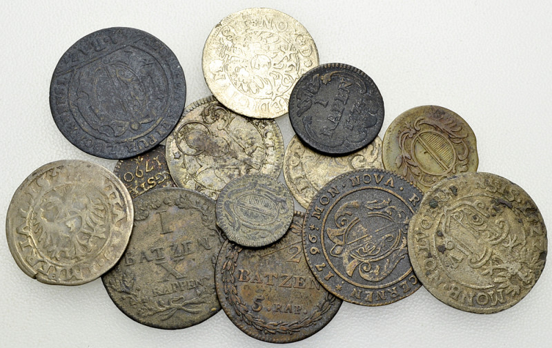Luzern, Lot von 13 Kantonalmünzen 

Schweiz, Luzern. Lot von 13 (dreizehn) Kan...