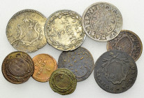 Schwyz, Lot von 9 Kantonalmünzen